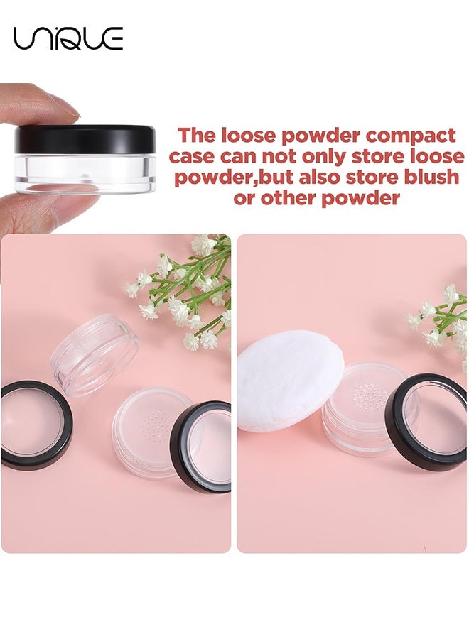 Unique 4Pcs 10ml Loose Powder Containers for Women Girls Refillable Empty Makeup Powder Container Reusable No Leak Compact with Rotatable Sifter - Image 5