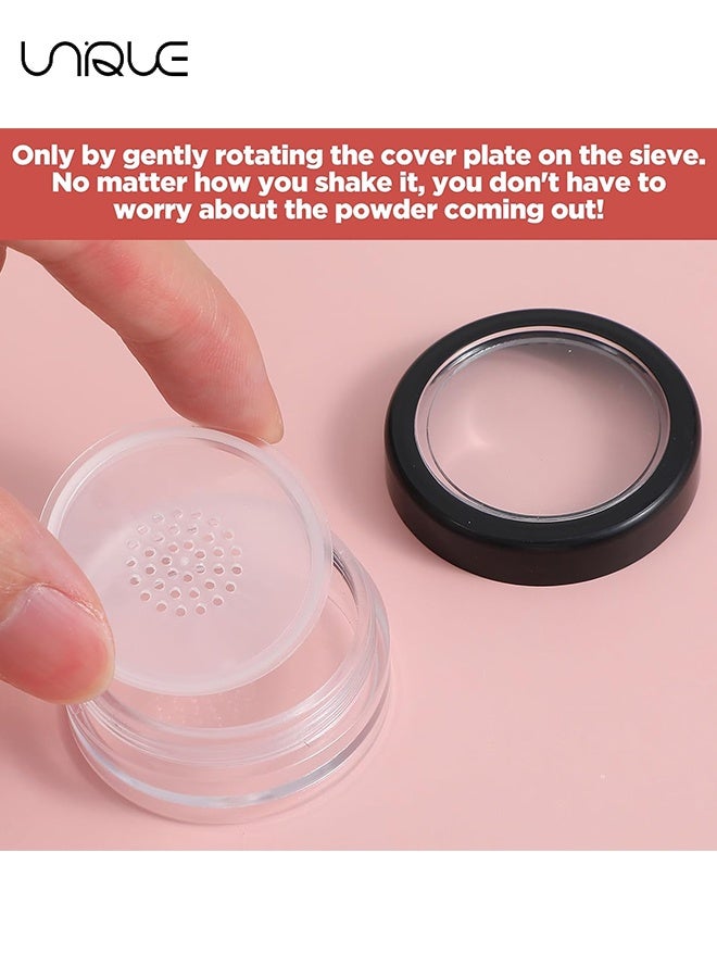 Unique 4Pcs 10ml Loose Powder Containers for Women Girls Refillable Empty Makeup Powder Container Reusable No Leak Compact with Rotatable Sifter - Image 4