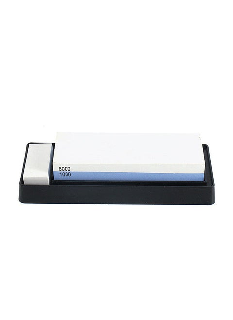 Knife Sharpening Stone Set 1000/6000 2 Side Whetstone Knife Sharpener Wet Stone Sharpening Kit with Non Slip Base Flattening Stone Kitchen Waterstone Hard Plastic BOX