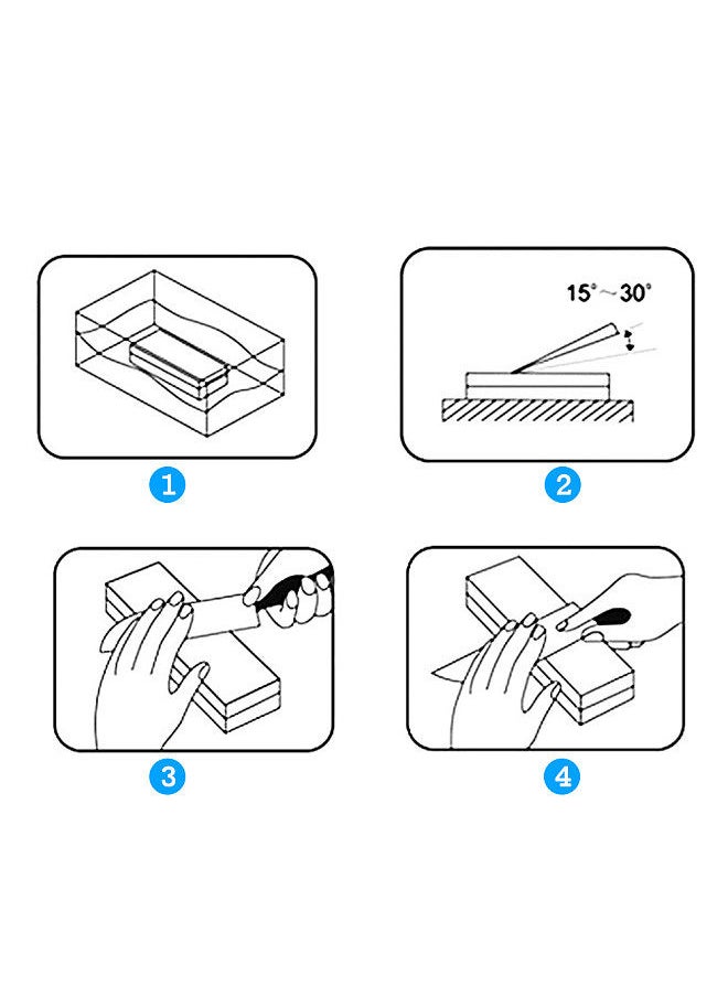 Generic - Knife Sharpening Stone Set 1000/6000 2 Side Whetstone Knife Sharpener Wet Stone Sharpening Kit with Non Slip Base Flattening Stone Kitchen Waterstone Hard Plastic BOX - Image 1