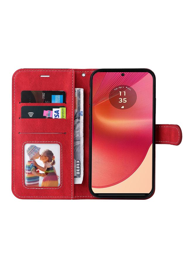 اس-توب جراب لهاتف موتورولا إيدج 50 فيوجن، جراب جلدي بثلاثة ألوان - Image 4