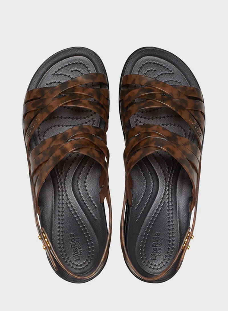 crocs Multi Strap Wedge Sandals