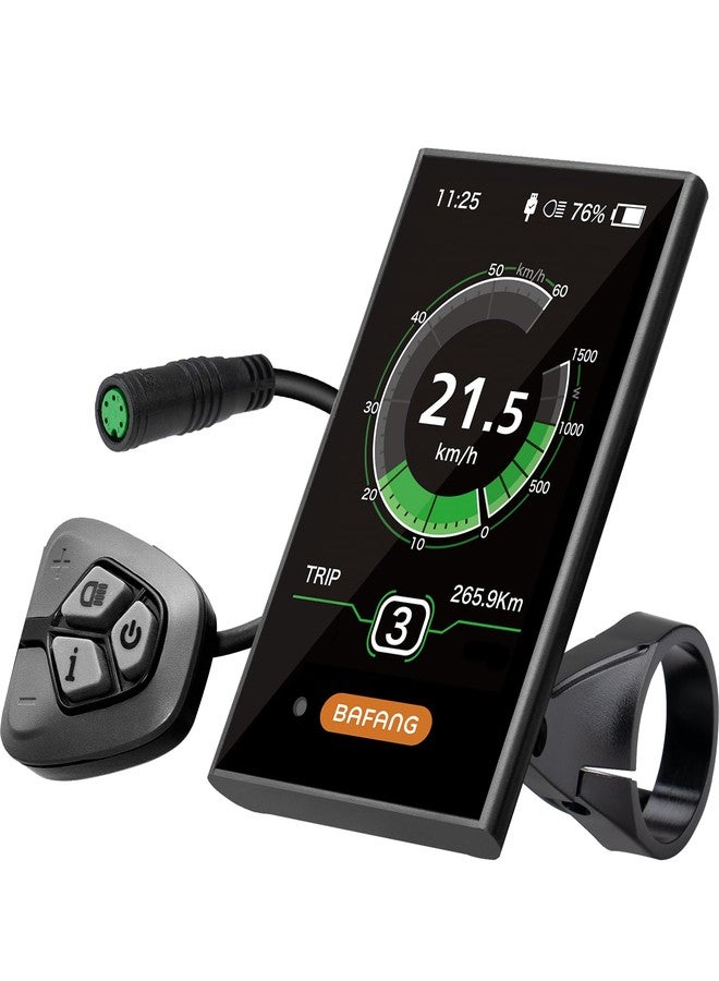 BAFANG Ebike Display DPC18 for BBS01B BBS02B BBSHD UART Version Mid Drive Motor, 0-9 Pedal Assist Levels E-Bike Computer Display - Image 1