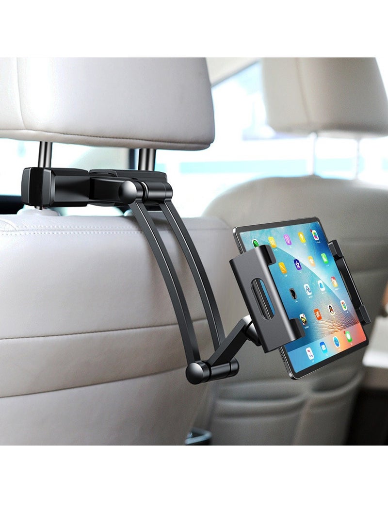 هوديوس حامل تابلت وهاتف قابل للتعديل للسيارة مثبت على المقعد الخلفي لأجهزة iPad 4.7-12.9 بوصة مع شاشة دوارة وزاوية عرض قابلة للتعديل مناسب للاستخدام اليومي والسفر والسيارات - Image 1