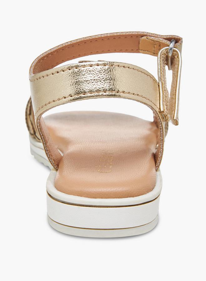 Celeste Girls Embellished Hook & Loop Sandals - Image 4