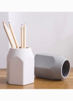 Excefore Pen Holder Desk Organizer for Office Home School Pen Holder Creative Makeup Brush Holder Stationery Storage Box Pen Point Design Pen Holder 2 Pieces  - Image 2