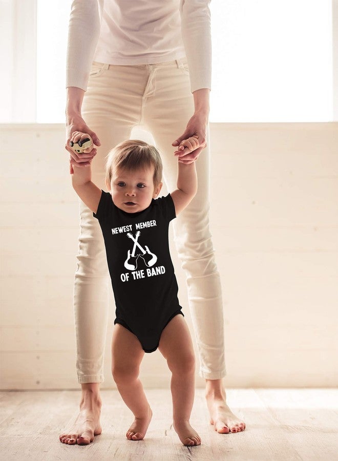 CBTwear Member of the Band - Baby Clothes - Funny Newborn Bodysuit Outfits for Boys and Girls (6 Months, Black) - Image 3