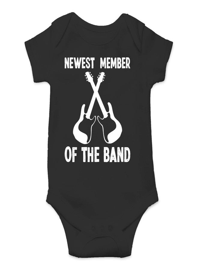 CBTwear Member of the Band - Baby Clothes - Funny Newborn Bodysuit Outfits for Boys and Girls (6 Months, Black) - Image 1