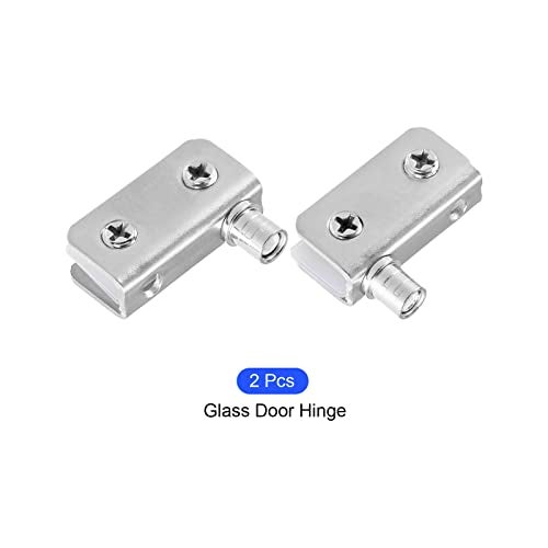 METALLIXITY Glass Door Pivot Hinge (for 5-8mm Thickness) 2Pcs, Stainless Steel Adjustable Glass Clips Clamp - for Furniture Repair, Bedroom, Silver Tone - Image 5