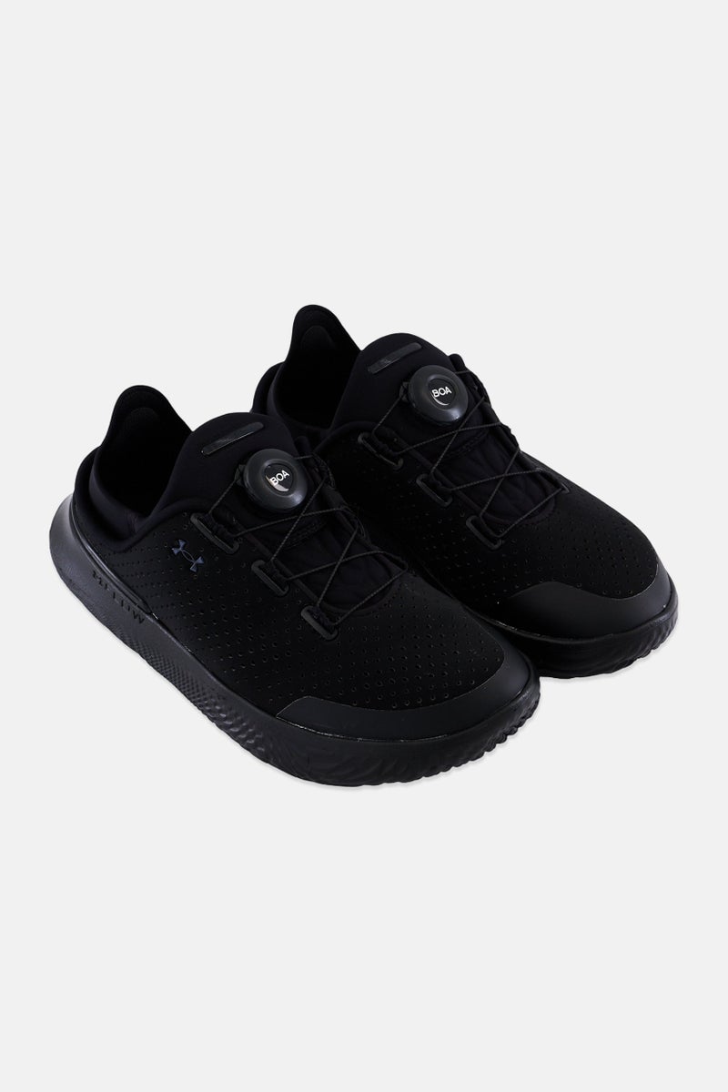 UNDER ARMOUR أحذية تدريب أولاد أطفال UA Slipspeed ذات الأربطة، سوداء - Image 4