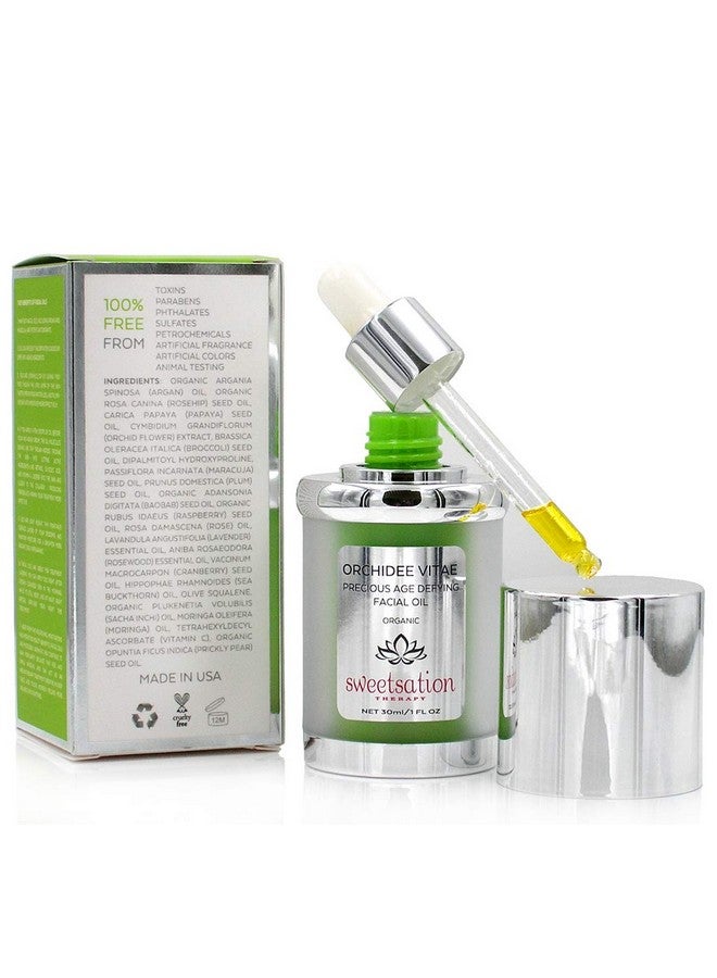 سويت سيشن ثيرابي مصل زيت الوجه العضوي الثمين المضاد للشيخوخة من يوناسنس أوركيد فيتاي، زيت للوجه بزهرة الأوركيد والأرجان والماراكويا والبابايا وفيتامين سي، 1 أونصة - Image 4