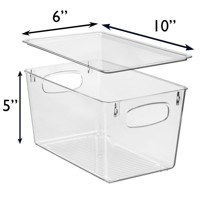 ClearSpace Plastic Pantry Organization and Storage Bins with Lids â€“ Perfect Kitchen Organization or Kitchen Storage â€“ Fridge Organizer, Refrigerator Organizer Bins, Cabinet Organizers - Image 4