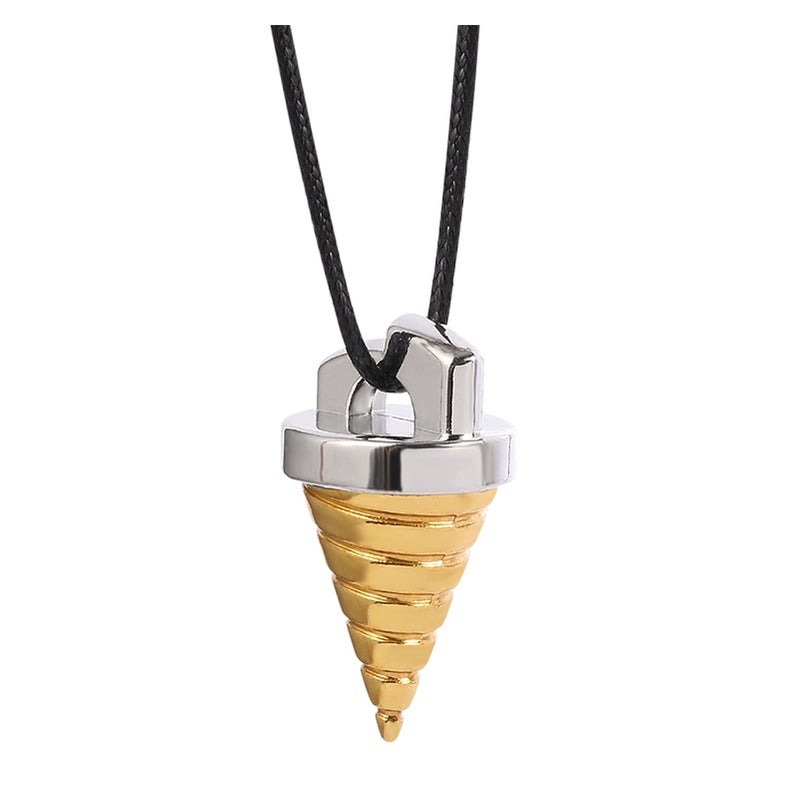Anime Tengen Toppa Gurren Lagann Drill Cono Colgante Collar Masculino Cadena de Cuero Ventiladores Recoger Joyas de Encanto Accesorios Clásicos (Metal Color : XL1025) - Image 1