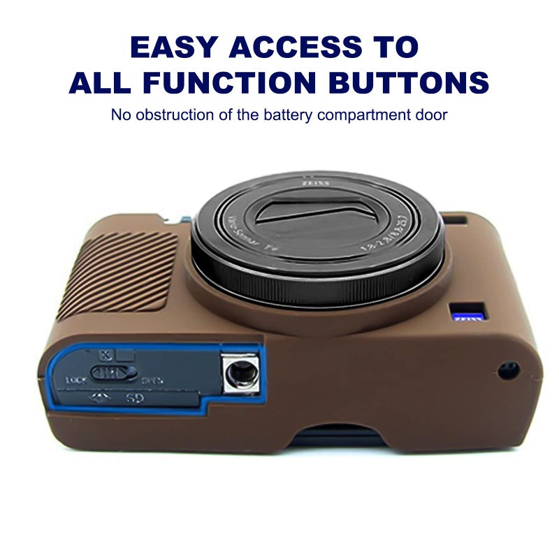 Easy Hood RX100 VII Case,Soft Silicone Protective Cover Protector Skin for Sony DSC-RX100 III RX100 V RX100 IV RX100 VII Digital Camera (Black) - Image 4