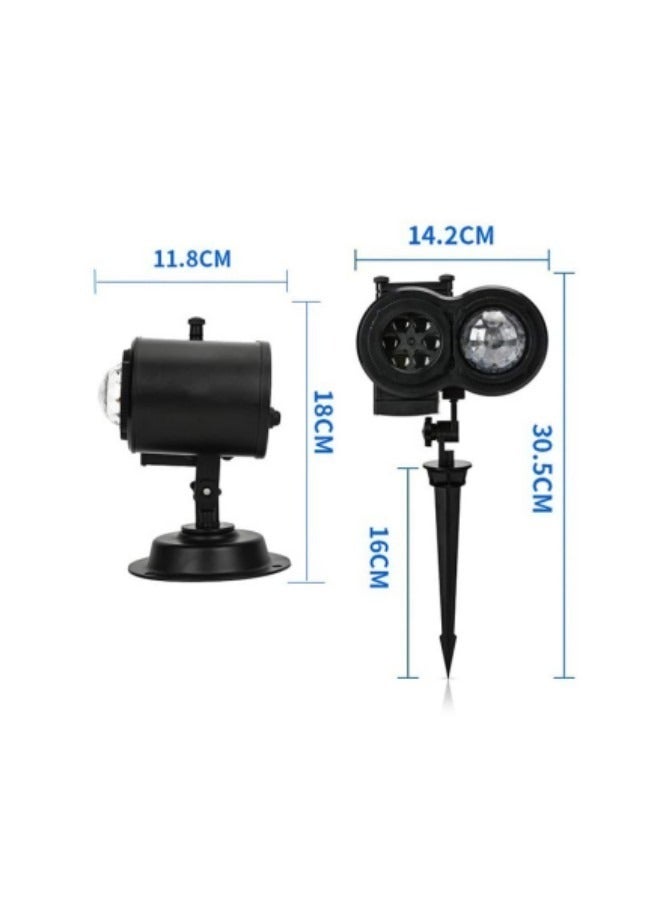 GGEROU Snowflake Projector Lights, Rotating Highlight Dynamic LED Snow Light Projection, 16 Patterns  - Image 3