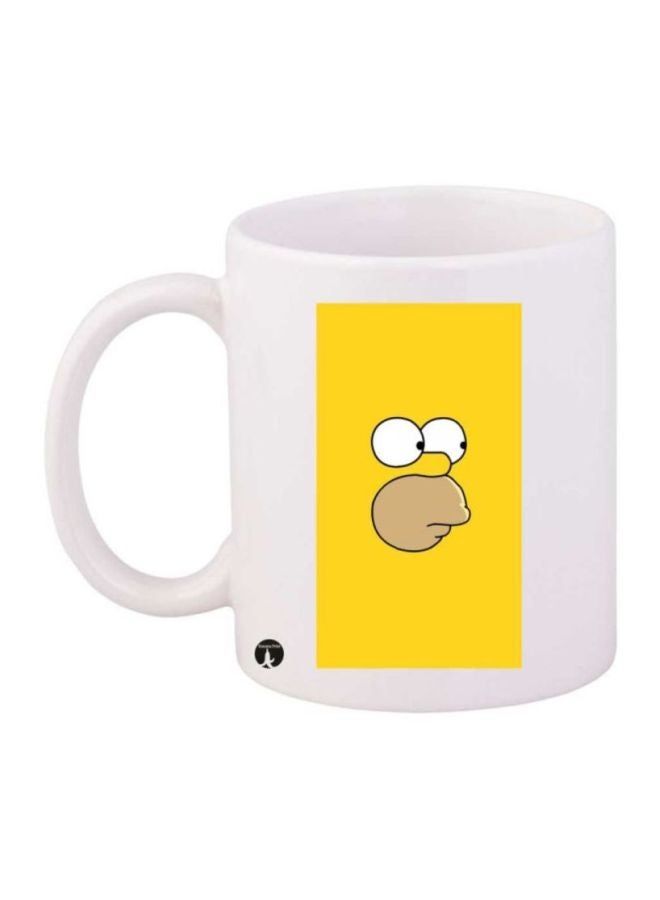 RKN Simpsons Printed Coffee Mug White/Yellow - Image 1