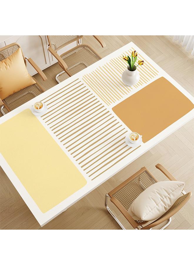 Bluejw Light Luxury High-grade Dining Table Mat Waterproof Oil-proof Anti-scalding Leather Tablecloth Coffee Table Tablecloth Rock Board Dining Table Protection Mat - Image 1