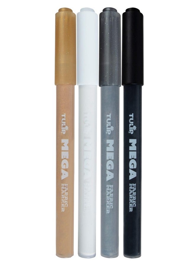 Tulip Mega Fabric Markers 4 Pack, Essentails for Light and Dark Fabrics, Bullet Tip - Image 5