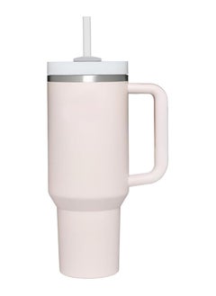 Quencher H2.0 FlowState Stainless Steel Vacuum Insulated Tumbler with Lid and Straw Rose Quartz 40 Oz