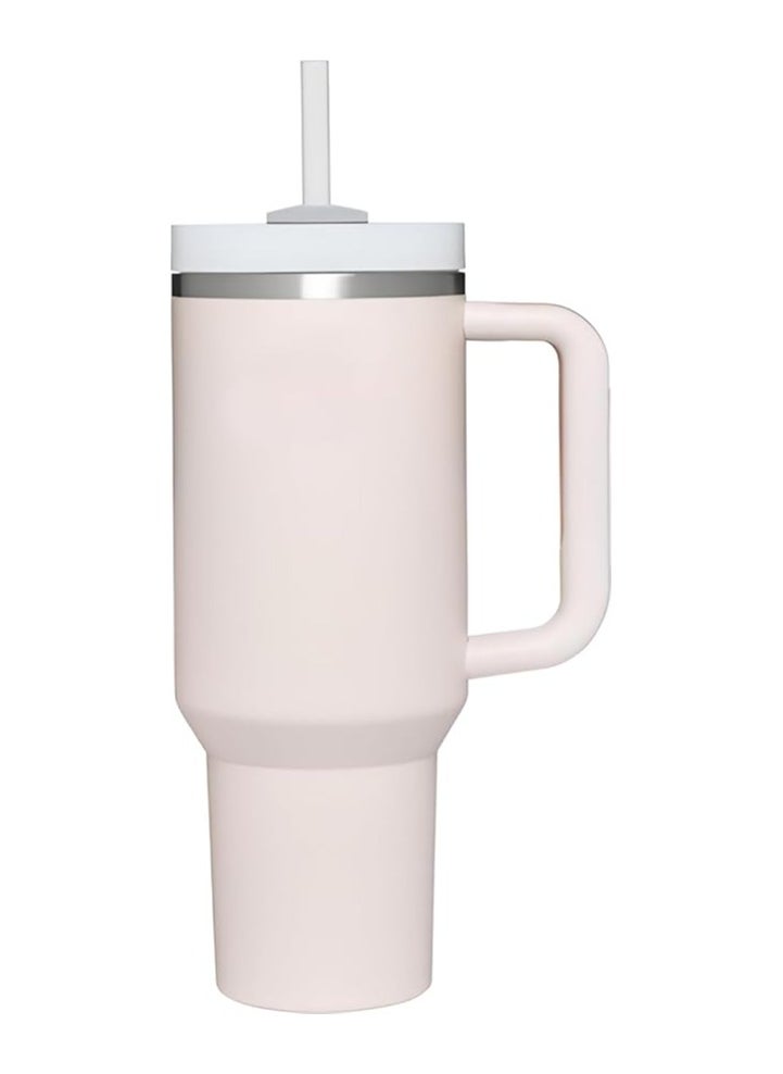 Generic - Quencher H2.0 FlowState Stainless Steel Vacuum Insulated Tumbler with Lid and Straw Rose Quartz 40 Oz - Image 1