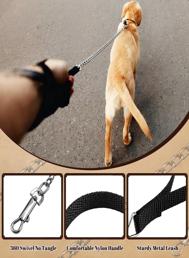 Hsei 12 Pack Heavy Duty Dog Leash Bulk 4 Ft Metal Dog Chain Leash with Padded Handle, Durable Strong Chew Proof Puppy Training Leashes for Small to Large Size Dogs(4 ft x 2.0 Mm) - Image 4