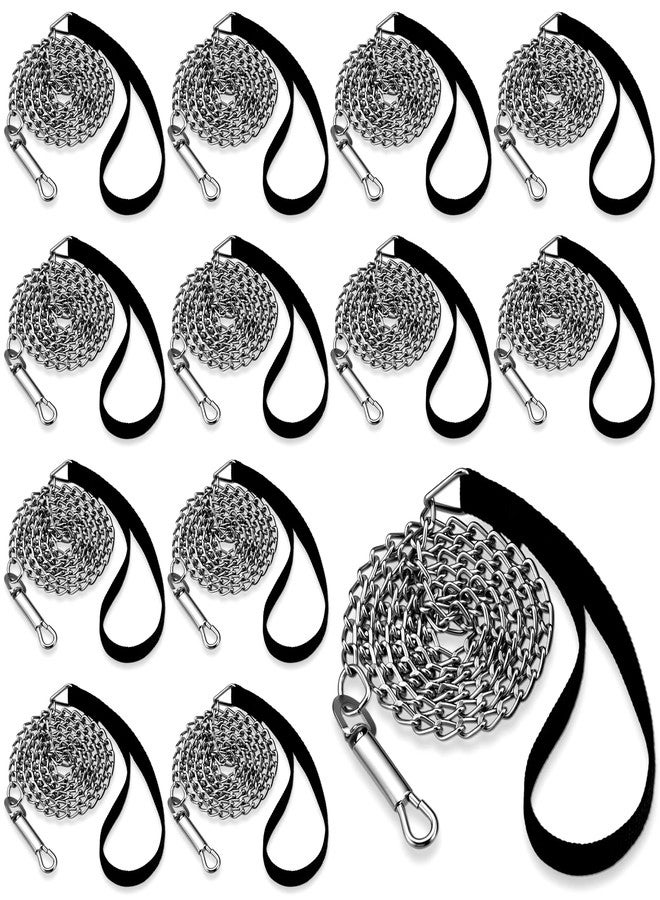 Hsei 12 Pack Heavy Duty Dog Leash Bulk 4 Ft Metal Dog Chain Leash with Padded Handle, Durable Strong Chew Proof Puppy Training Leashes for Small to Large Size Dogs(4 ft x 2.0 Mm) - Image 1