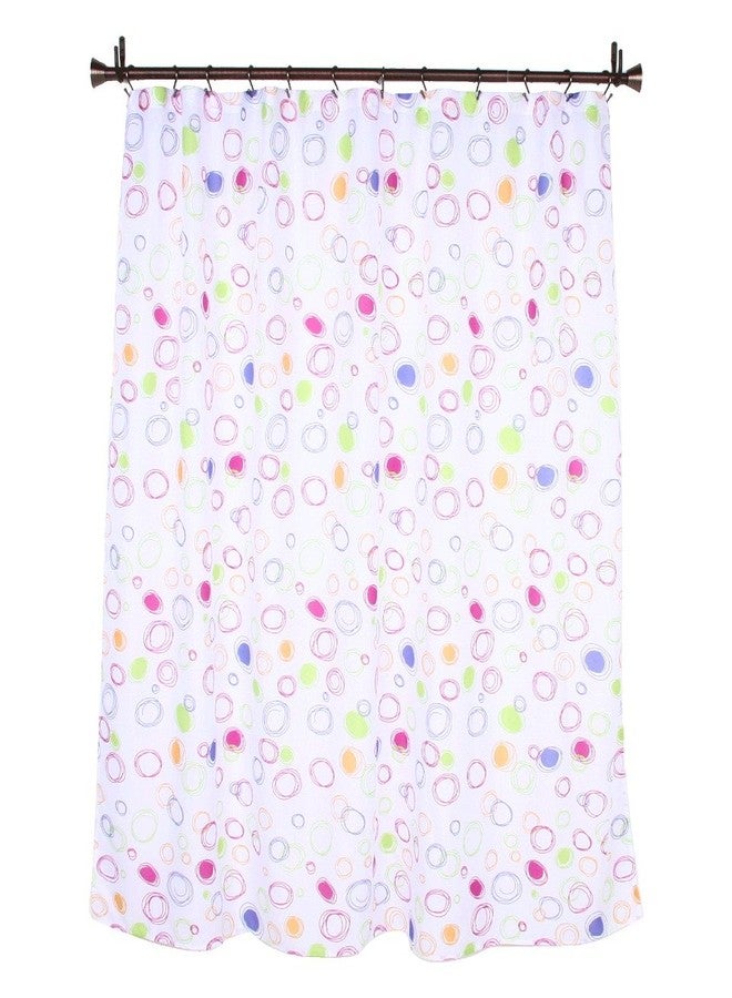 InterDesign iDesign Fabric Doodle Shower Curtain for Master, Guest, Kids', College Dorm Bathroom, 72" x 72", Multi-Colored - Image 4