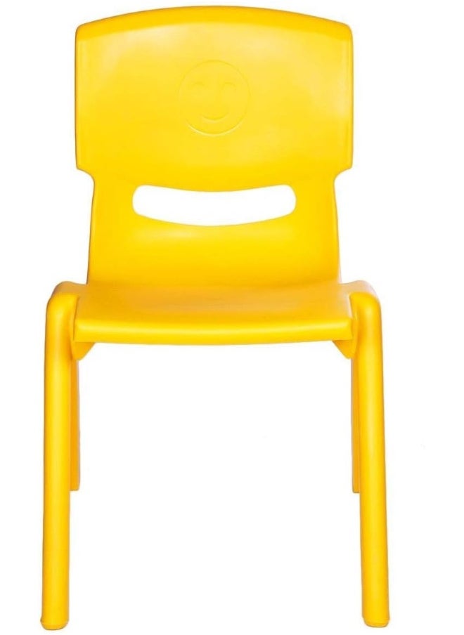 Rainbow Toys - Rainbow Toys Kids Chairs durable Plastic Stacking Chair For indoor & outdoor Use Height 34cm (YELLOW) Chair for kids - Image 1