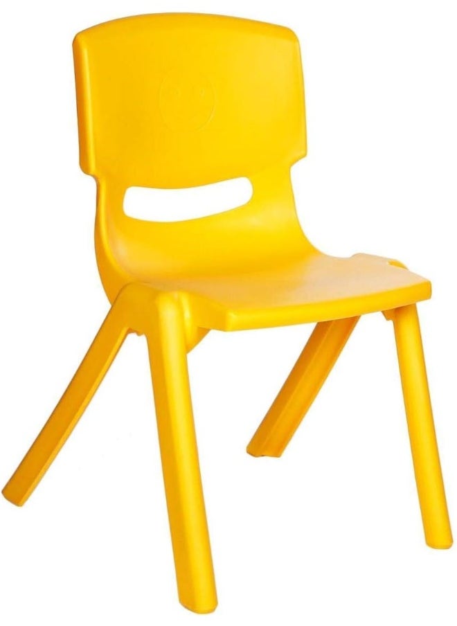 Rainbow Toys - Rainbow Toys Kids Chairs durable Plastic Stacking Chair For indoor & outdoor Use Height 34cm (YELLOW) Chair for kids - Image 1