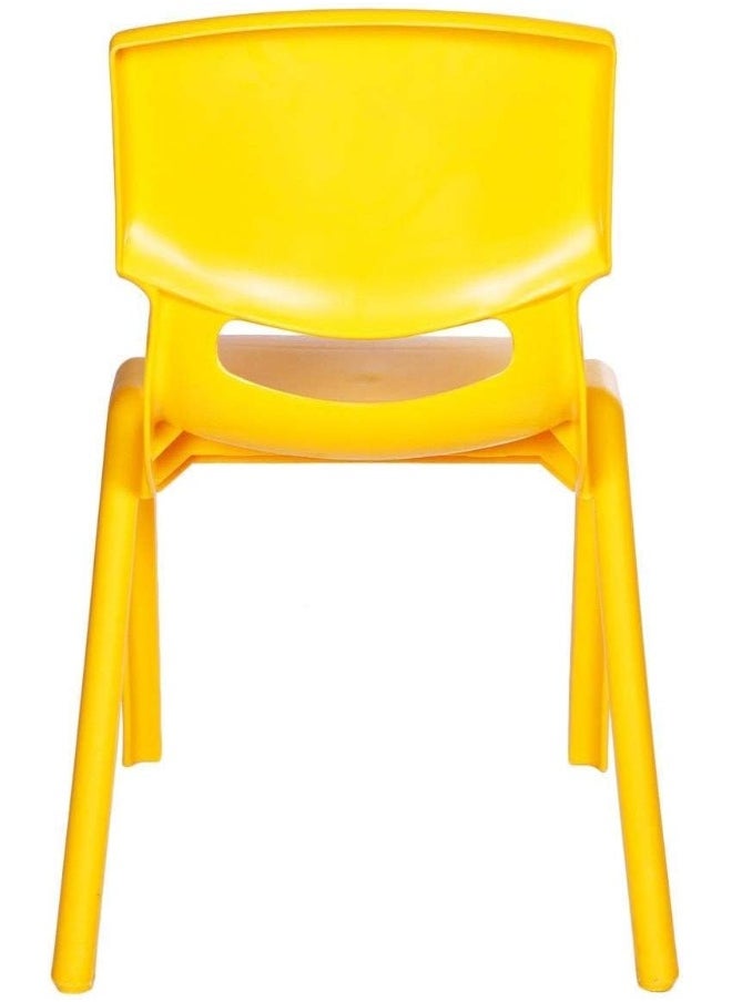 Rainbow Toys - Rainbow Toys Kids Chairs durable Plastic Stacking Chair For indoor & outdoor Use Height 34cm (YELLOW) Chair for kids - Image 1