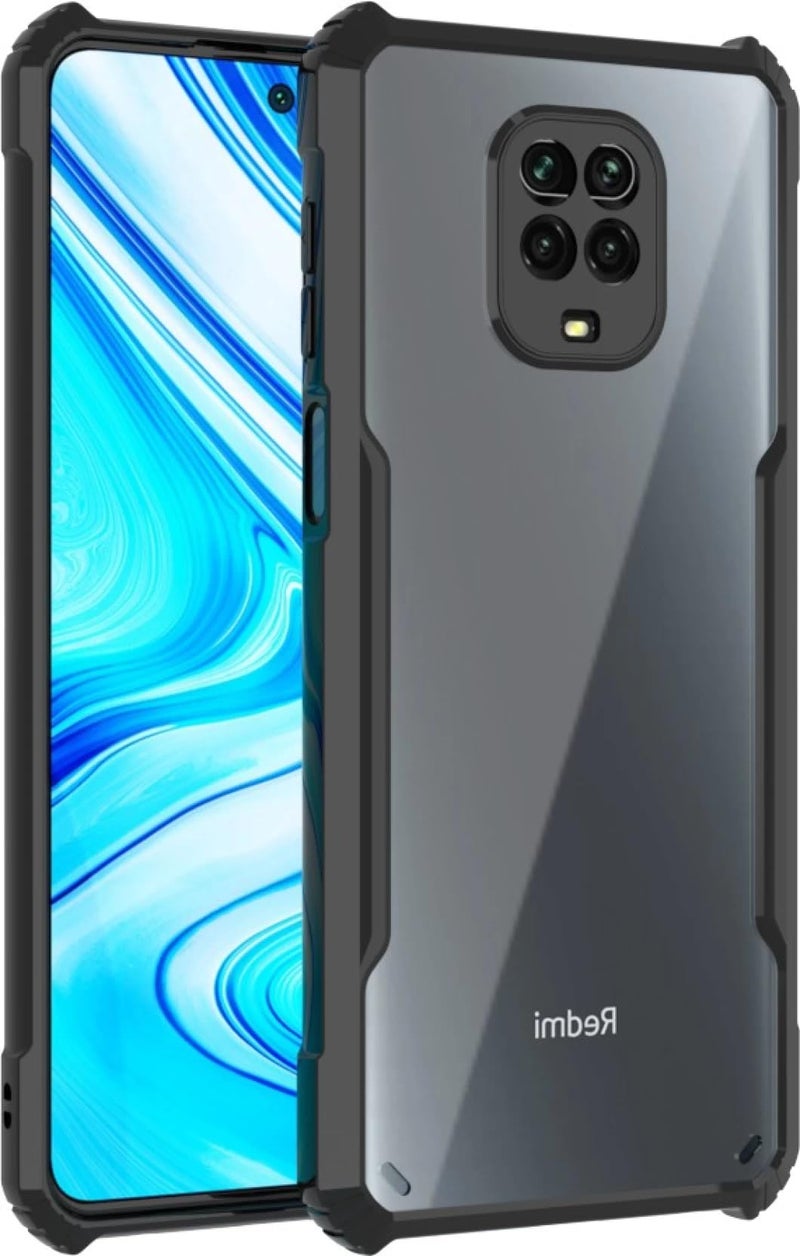 SHINESTAR Redmi Note 9 Pro/Poco M2 Pro/Note 9 Pro Max Back Cover Case | Ultra Thin 360 Degree Protection Crystal Clear Tranparent Bumper Back Cover Case - Black - Image 1