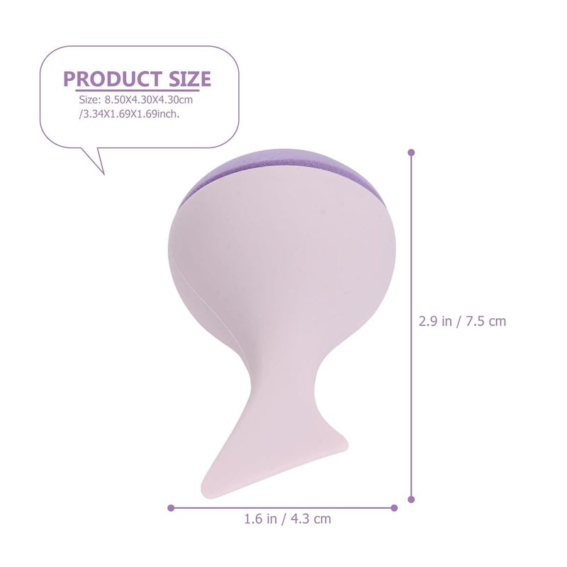 فرشاة مكياج بشكل ذيل حورية بحرية (Mermaid Tail Makeup Sponge)، عدد 2 قطع، خالية من اللاتكس، باللون الوردي، من نوع البودرة، متعددة الاستخدامات للمكياج الرطب والجاف، مناسبة لوضع الكريم الأساسي وبودرة الوجه. - Image 2