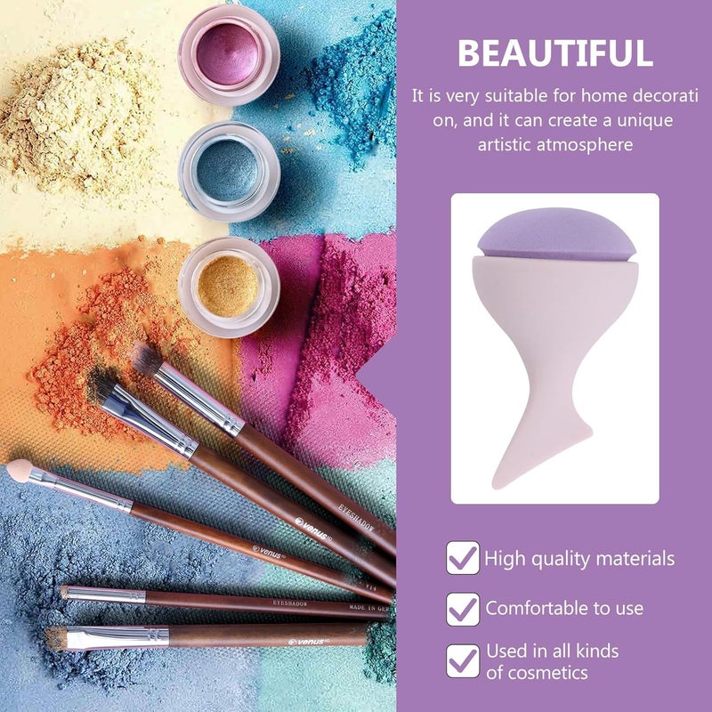 فرشاة مكياج بشكل ذيل حورية بحرية (Mermaid Tail Makeup Sponge)، عدد 2 قطع، خالية من اللاتكس، باللون الوردي، من نوع البودرة، متعددة الاستخدامات للمكياج الرطب والجاف، مناسبة لوضع الكريم الأساسي وبودرة الوجه. - Image 4
