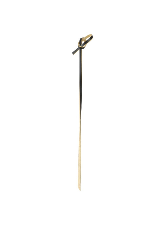 Restaurantware 6 Inch Twisted Bamboo Skewers, 1000 Sturdy Disposable Bamboo Food Picks - Sturdy, Looped Knot, Black Bamboo Appetizer Picks, Sustainable, For Serving Appetizers and Cocktail Garnishes  - Image 2