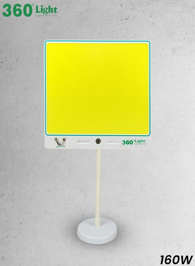 360 ديجري لايت مصباح عمل LED COB 160 واط 360 درجة مع قاعدة مغناطيسية، جهاز تحكم عن بعد، مصباح فائق السطوع 4000 لومن لإصلاح السيارات، والتخييم، والجراج، والأنشطة الخارجية، والطوارئ، ومشبك بطارية 12 فولت وقوة ولاعة سجائر، وحامل قابل للتعديل، ومصباح كشاف محمول - Image 1