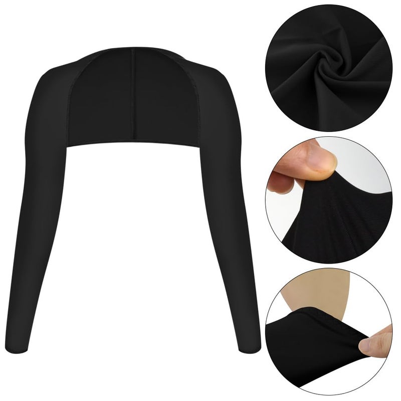 Yookat 4 Pieces Cooling Shawl Golf Cooling Shawl Arm Sleeve Sun Protection Golf Shrug for Women Men Outdoor Sports (Black, White, Purple, Nude) - Image 5