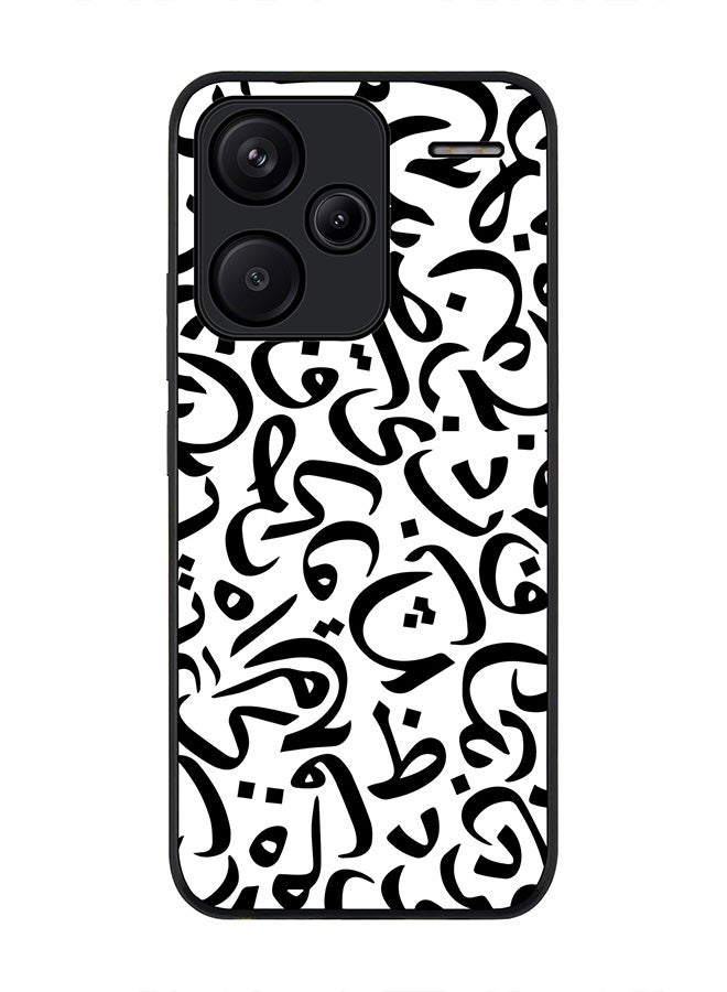Stylizedd Rugged Black Edge Case for Xiaomi Redmi Note 13 Pro Plus, Slim fit Flexible Anti Drop Thin Cover-  Arabian Pearls - Image 1