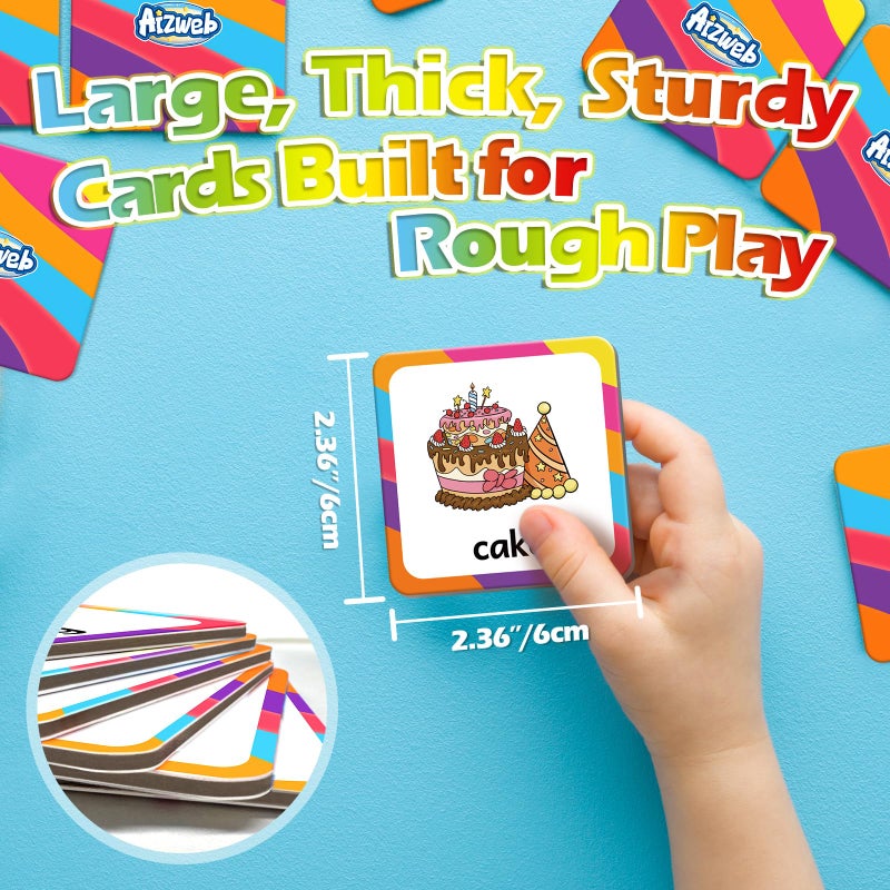 Aizweb First Words Match Game,Memory Game,52 Pcs Toddler Baby Flash Cards,Educational Toys for Pre K Preschool Kindergarten Learning Activities,Speech Therapy Materials Classroom Must Haves - Image 4