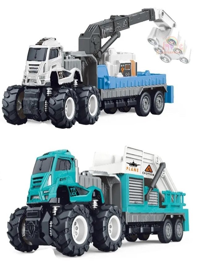 Funspark1:43 Airport Ladder & Food Lighting Truck Metal Toys Alloy Diecast Truck Set Toy, Diecast Miniature Car Model - Image 1