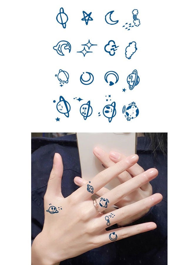 ملصقا موثقا مضاد للماء ذو وشم مصمم لكواكب - Image 1