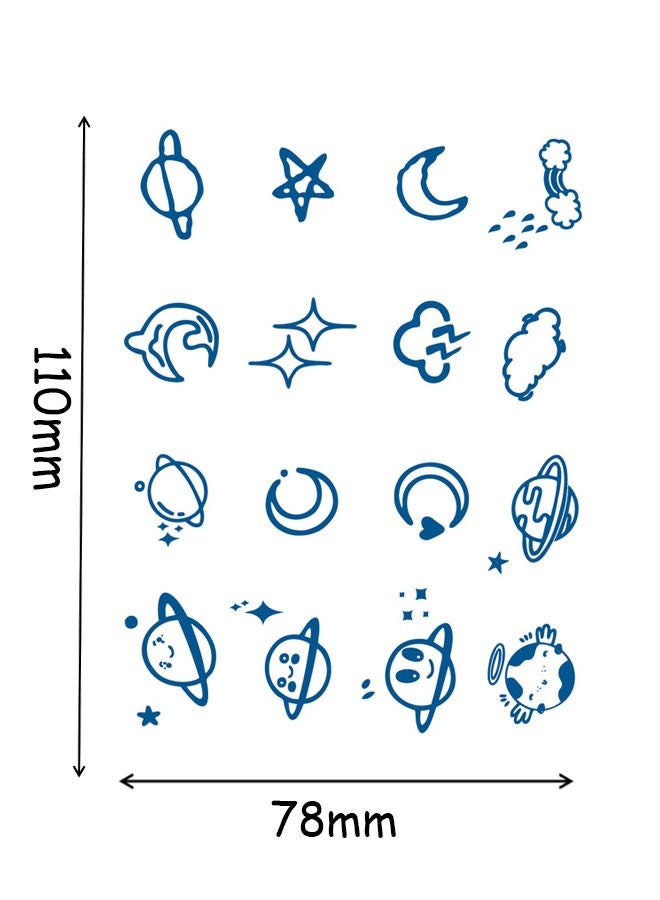 ملصقا موثقا مضاد للماء ذو وشم مصمم لكواكب - Image 2