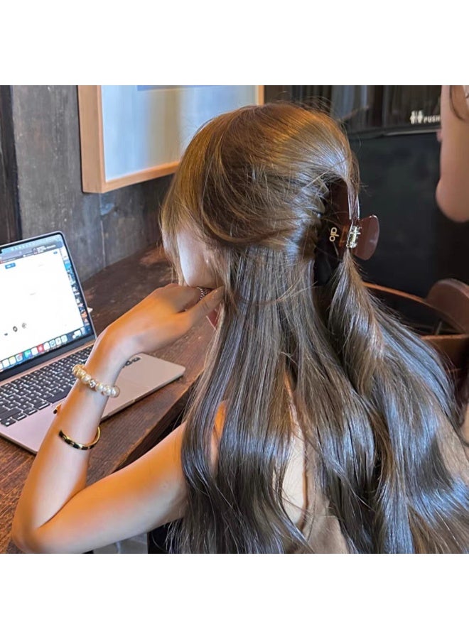 Alo Brown Tortoiseshell Hair Claw Clip - Large Size, Strong Grip, Minimalist Logo Design, Durable Acrylic, Styling Accessory for Thick/Thin Hair & Daily Outfits - Image 5