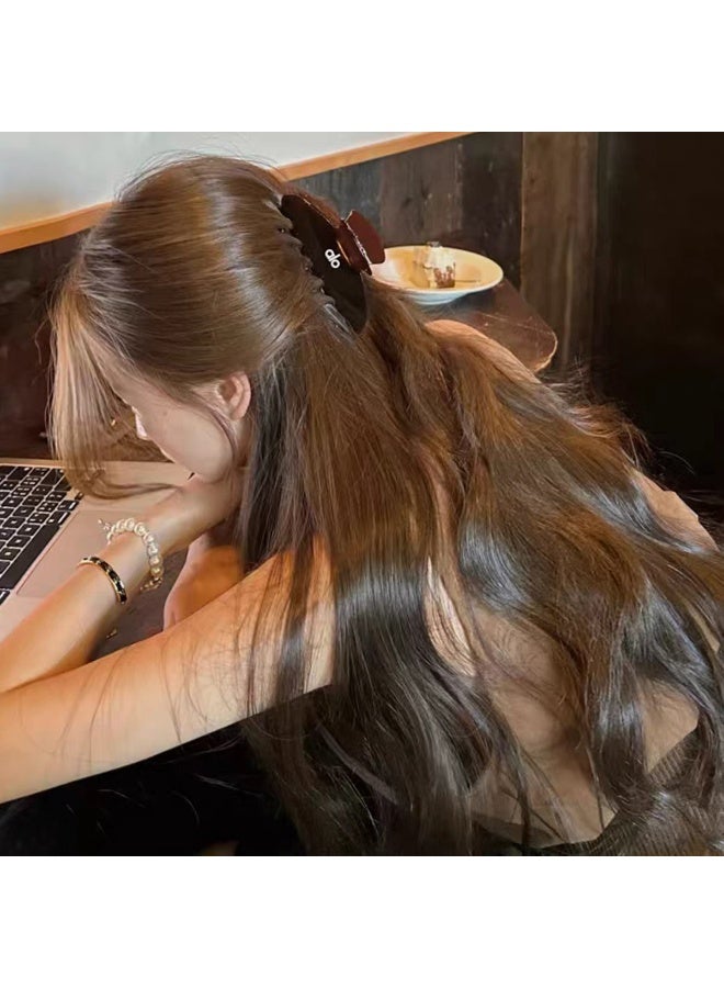 Alo Brown Tortoiseshell Hair Claw Clip - Large Size, Strong Grip, Minimalist Logo Design, Durable Acrylic, Styling Accessory for Thick/Thin Hair & Daily Outfits - Image 4