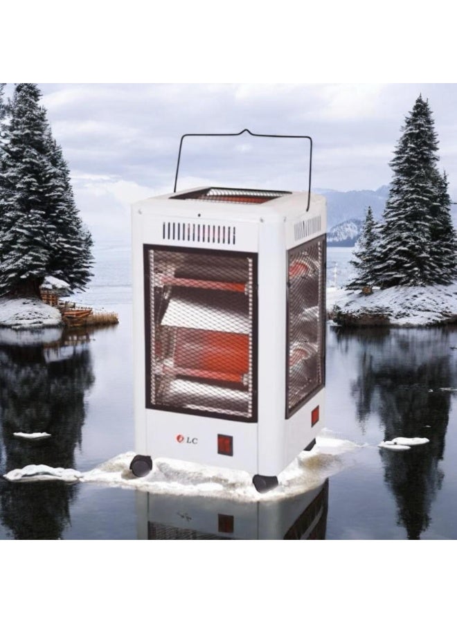 2000W Electric Room Heater - Grey/Black - Image 3