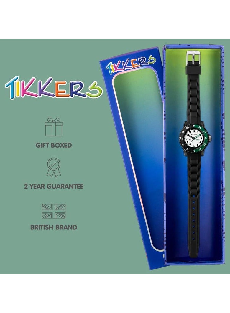 Tikkers Black Silicone strap Timer Teacher Watch - Image 5