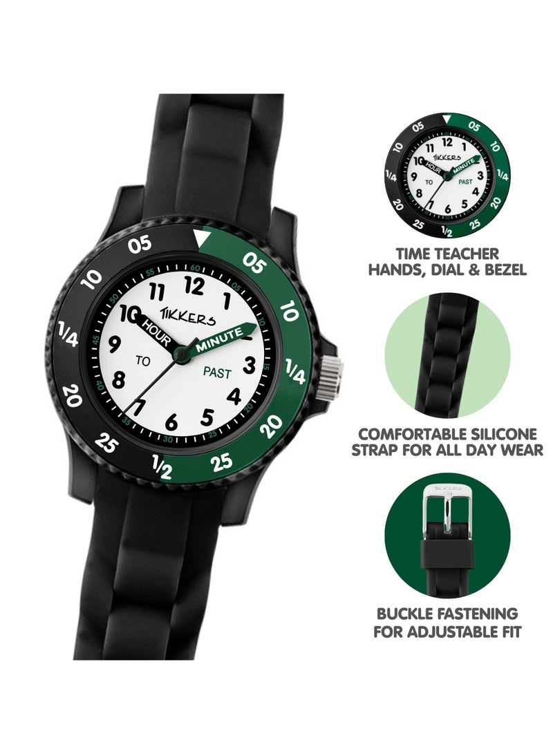 Tikkers Black Silicone strap Timer Teacher Watch - Image 3