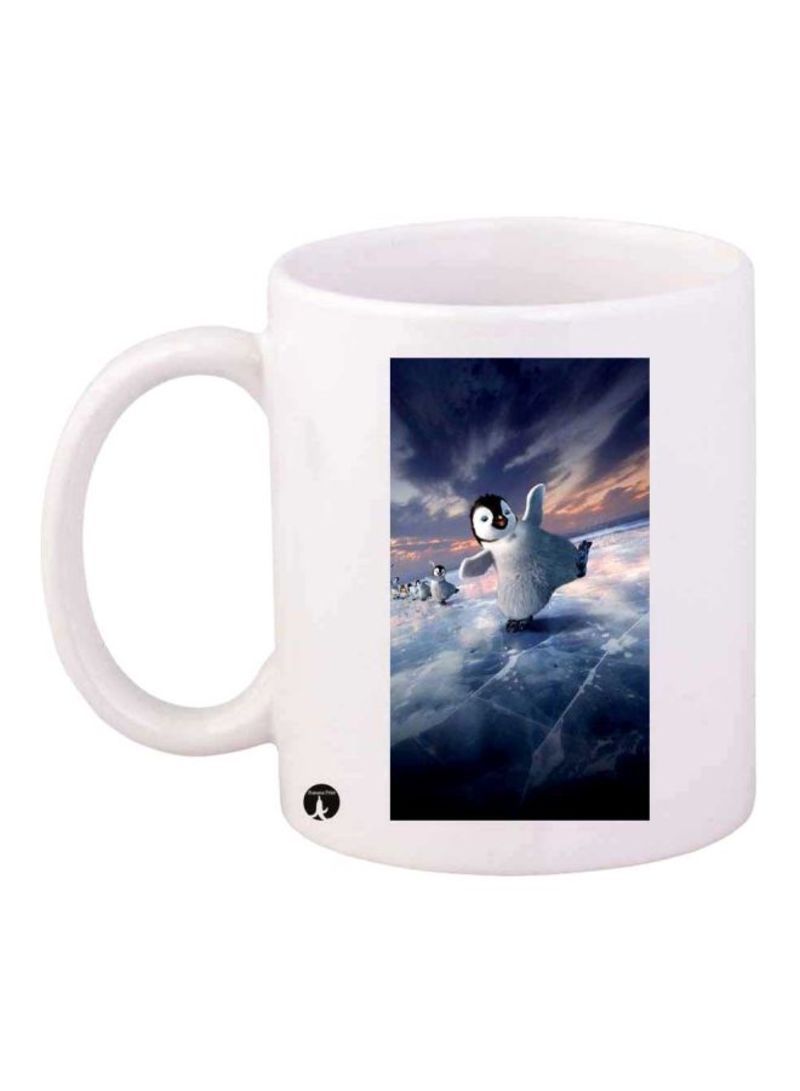 Happt Feet Printed Mug White/Blue/Black Standard Size