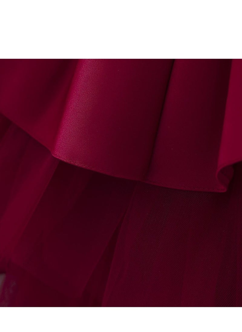 Best Gift Fashion - Girl Dress For Wedding Party Red Color - Image 1