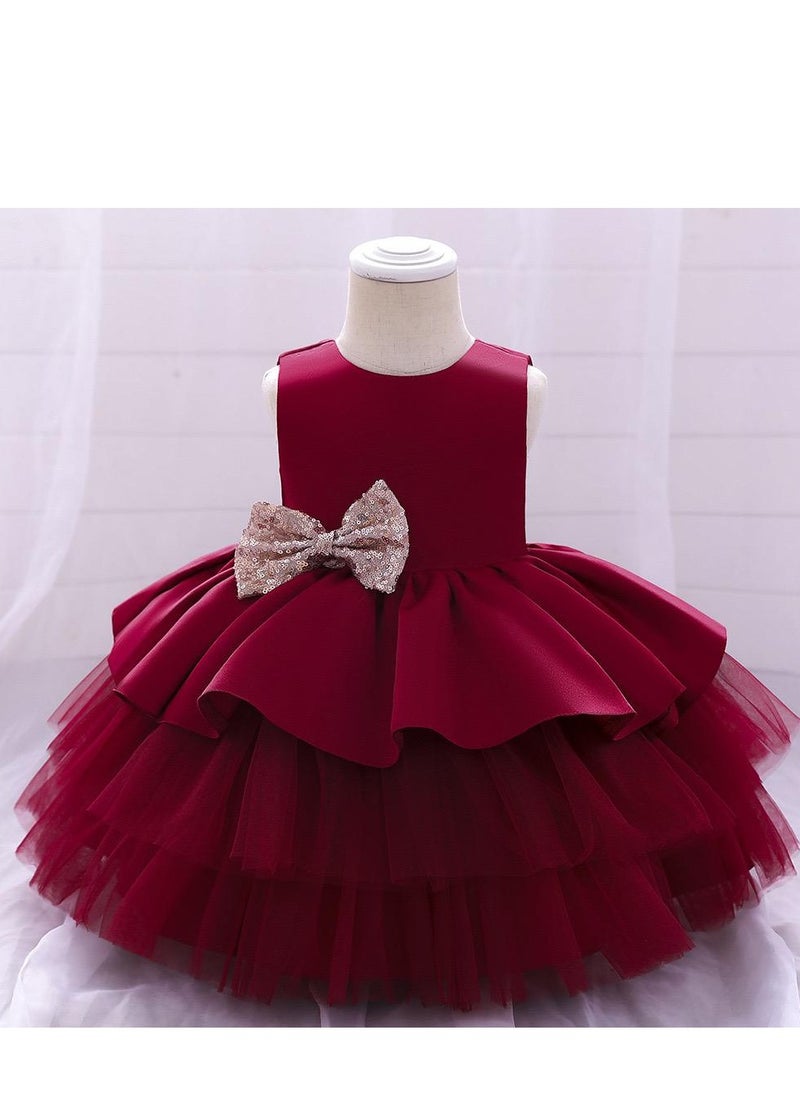 Best Gift Fashion - Girl Dress For Wedding Party Red Color - Image 1