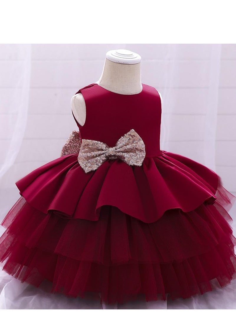 Best Gift Fashion - Girl Dress For Wedding Party Red Color - Image 1